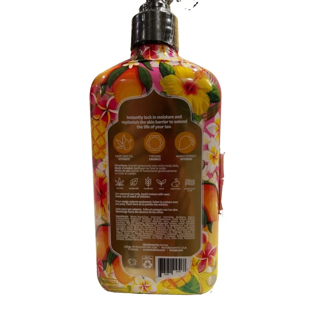 Hempz‎ Tropical Sunshine Mango Tanners Moisturizer Shimmer 17oz Sealed New